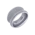 thumbnail image 1 of Natural 3.5Ct Round Cut Diamond 7Row Concave Anniversary Wedding Eternity Band Ring 10k Gold GH I1, 1 of 3