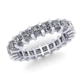 thumbnail image 1 of Natural 3.75Ct Princess Cut Diamond Shared Prong Women's Anniversary Wedding Eternity Band Ring Solid 10k White Gold G-H I1, 1 of 3