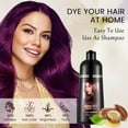 Natural 3 In One Hair Color Care Shampoo Oil Brown Quick Dyeing Fade