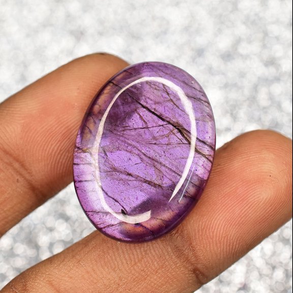 Natural 31 Ct Oval-Shape Purple Amethyst CERTIFIED Flawless Gemstone