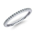 thumbnail image 1 of Natural .35Ct Round Cut Brilliant Diamond Stackable Women's Anniversary Wedding Eternity Band Ring Solid 18k White Gold G SI1, 1 of 3
