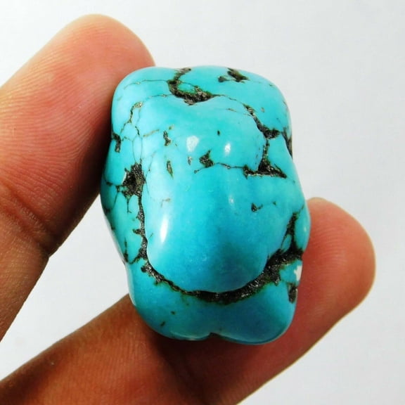 Natural 39 Ct Arizona Blue Turquoise Rough Crystal CERTIFIED Loose Gemstones