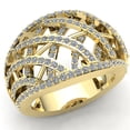 thumbnail image 1 of Natural 3ct Round Cut Diamond Ladies Bridal CrissCross Anniversary Wedding Band Solid 10K Rose, White or Yellow Gold GH I1-I2, 1 of 3