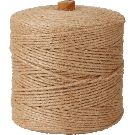 Natural 3mm Jute String, 1000-FT Hemp Rope for Gardening, Handmde Crafts, Climbing Plant Tomato Support, Gift Wrapping, Industrial Packing and Bundling, Home Mason Jars Christmas Wedding Dcor