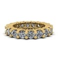 thumbnail image 1 of Natural 4.25Ct Round Cut Diamond Classic Shared Prong Women's Anniversary Wedding Eternity Band Ring Solid 14k Yellow Gold G-H I1, 1 of 3