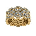 thumbnail image 1 of Natural 4.25Ct Round Cut Diamond Cluster Anniversary Eternity Band Ring 18k Gold FG VS1, 1 of 3