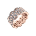 thumbnail image 1 of Natural 4.25Ct Round Diamond Cluster Anniversary Wedding Eternity Band Ring Solid 14k Gold IJ I1, 1 of 3