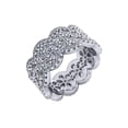 thumbnail image 1 of Natural 4.25Ct Round Diamond Cluster Anniversary Wedding Eternity Band Ring Solid 14k Gold IJ I1, 1 of 3
