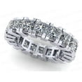 thumbnail image 1 of Natural 4.80Ct Princess Cut Diamond Gallery Women's Anniversary Wedding Eternity Band Ring Solid 18k White Gold H SI2, 1 of 3
