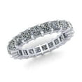 thumbnail image 1 of Natural 4.80Ct Princess Cut Diamond Shared Prong Women's Anniversary Wedding Eternity Band Ring Solid 18k White Gold H SI2, 1 of 3