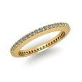 thumbnail image 1 of Natural .45Ct Round Cut Diamond Stackable Women's Anniversary Wedding Eternity Band Ring Solid 18k Yellow Gold F VS2, 1 of 3