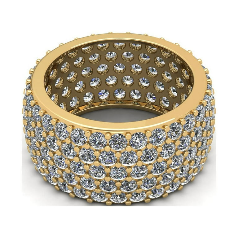 LADIES RING 5.00CT ROUND DIAMOND 10K YELLOW GOLD LADIES RING 5.00CT ROUND DIAMOND 10K YELLOW GOLD
