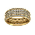 thumbnail image 1 of Natural 5.00Ct Round Cut Diamond 5Row Ladies Anniversary Wedding Eternity Band Ring 14k Gold I SI2, 1 of 3
