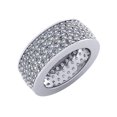 thumbnail image 1 of Natural 7.00Ct Round Cut Diamond 4Row Anniversary Wedding Eternity Band Ring Solid 10k Gold GH I1, 1 of 3