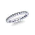 thumbnail image 1 of Natural .70Ct Round Cut Brilliant Diamond Stackable Women's Anniversary Wedding Eternity Band Ring Solid 950 Platinum F VS2, 1 of 3