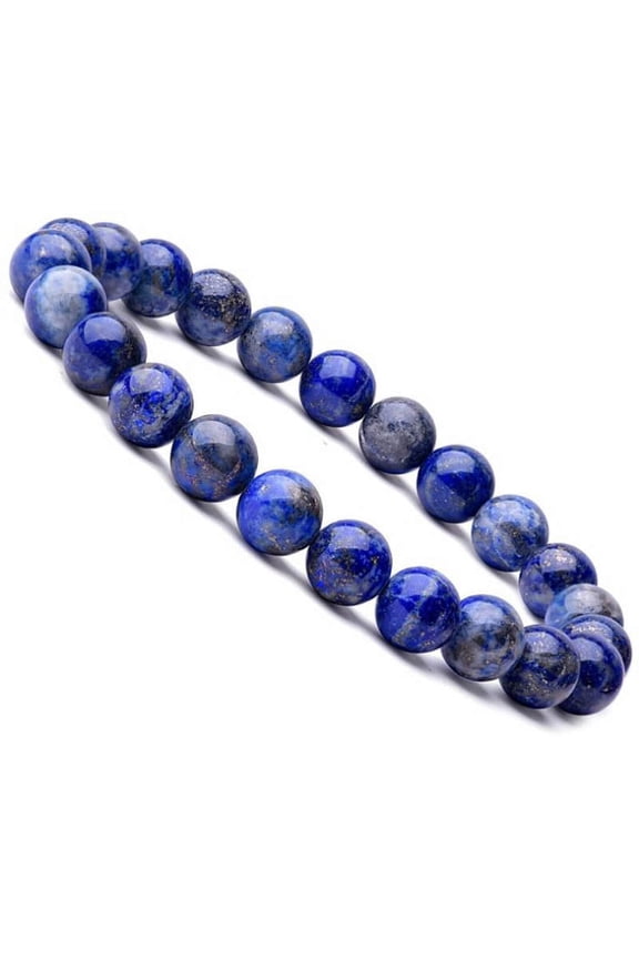 Natural 8mm Lapis Lazuli Beads Bracelets Unisex Elastic Bangle Jewelry Gifts