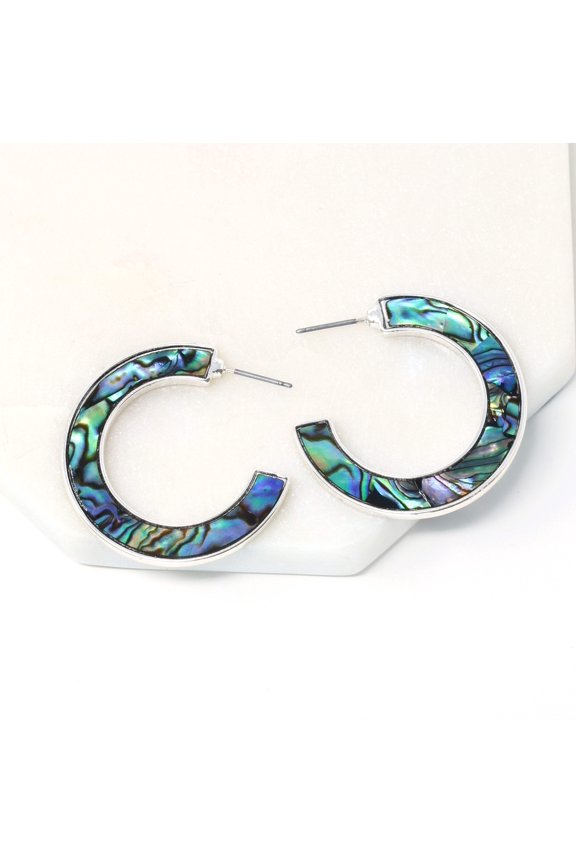 Natural Abalone Shell Hoop