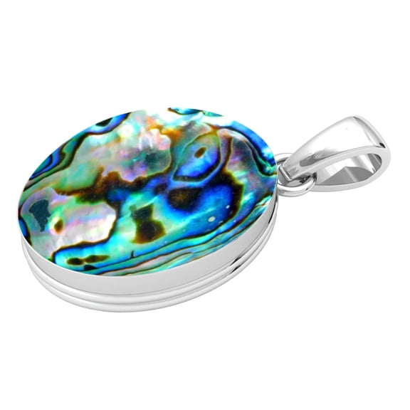 Natural Abalone Shell Women Jewelry 925 Sterling Silver Pendant