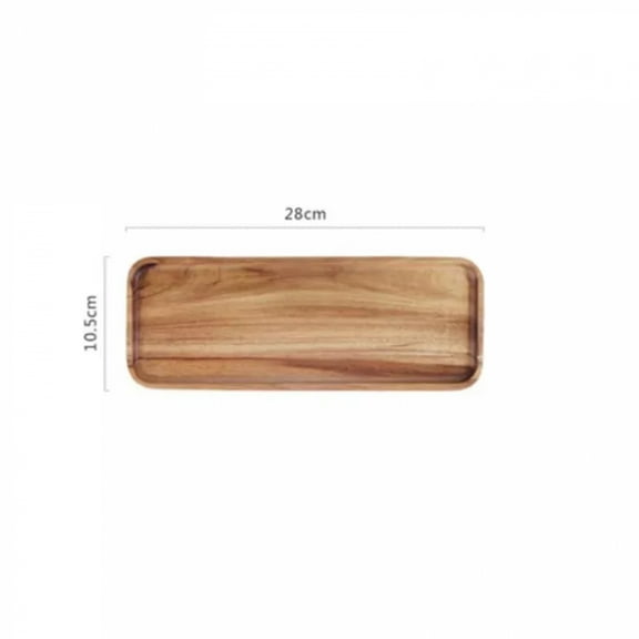 Natural Acacia Wood Tray Coffee Tray Rectangular Plate Fruit Snacks Food Storage Trays Dessert Candy Tray Gongfu Tea Tray