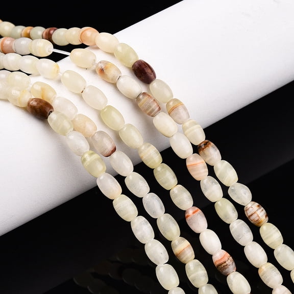 Natural Afghan Jade Beads Strands Rice 5~6x4~5mm Hole: 0.6mm about 63~67pcs/strand 14.96~15.16 inch(38~38.5cm)