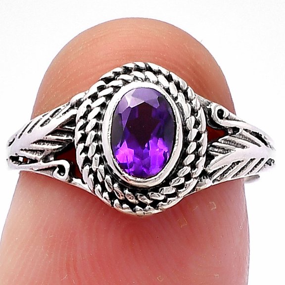 Natural African Amethyst 925 Sterling Silver Ring s.5 Jewelry DGR1131_D_5 R-1044