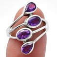 thumbnail image 1 of Natural African Amethyst 925 Sterling Silver Ring s.6 Jewelry DGR1133_E_6 R-1053, 1 of 6