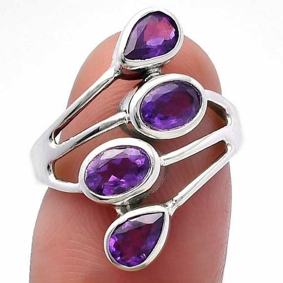 Natural African Amethyst 925 Sterling Silver Ring s.6 Jewelry DGR1133_E_6 R-1053