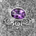 thumbnail image 1 of Natural African Amethyst 925 Sterling Silver Ring s.7 Jewelry DGR1121_C_7 R-1046, 1 of 7