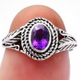 thumbnail image 1 of Natural African Amethyst 925 Sterling Silver Ring s.8 Jewelry DGR1131_D_8 R-1044, 1 of 6