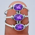 thumbnail image 1 of Natural African Amethyst 925 Sterling Silver Ring s.8 Jewelry R-1566 AGR1011_C_8, 1 of 6