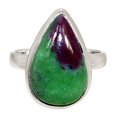 thumbnail image 1 of Natural African Ruby With Zoisite 925 Silver Ring Jewelry s.9 ALLR-29856, 1 of 1
