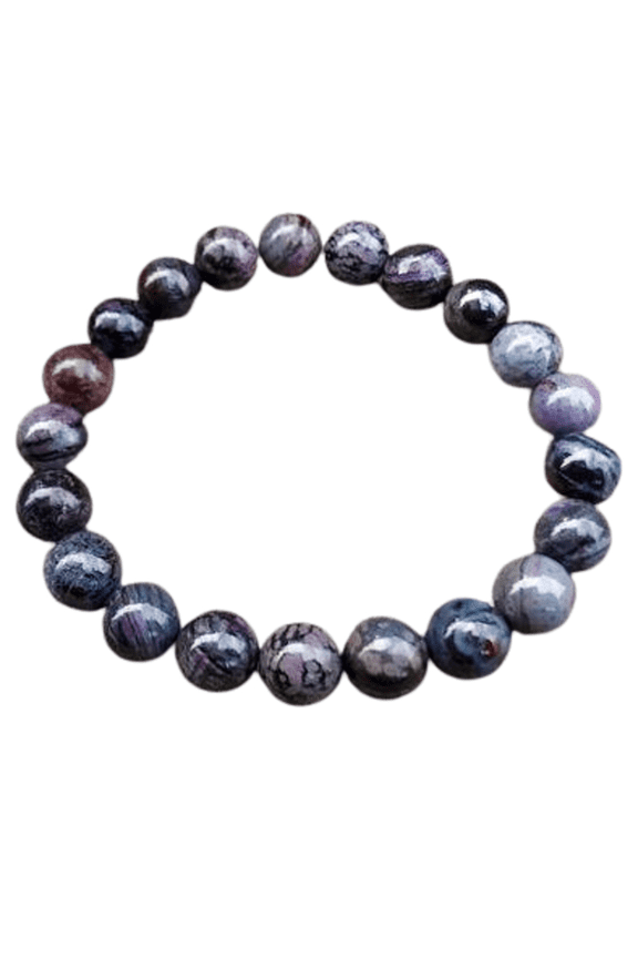 Natural African Sugilite 8mm Round Shape Smooth Cut Beads Stretchable Bracelet for Men & Women.