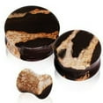 thumbnail image 1 of Natural African Zebra Stone Saddle Plug, 1 of 1