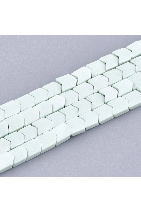 Natural Agate Beads Strands Dyed V Shape/Chevron Aquamarine 5.5~6x4~4.5x2mm Hole: 1mm 86pcs/strand 15.5 inch