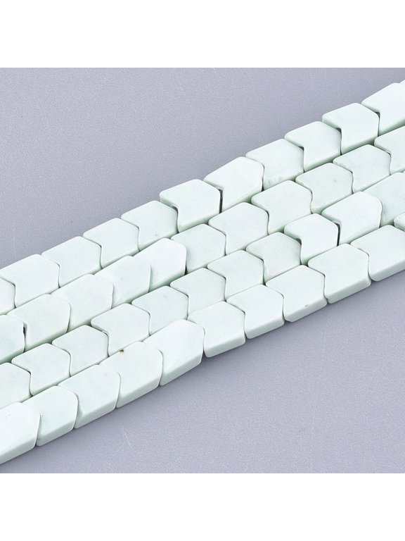 Natural Agate Beads Strands Dyed V Shape/Chevron Aquamarine 5.5~6x4~4.5x2mm Hole: 1mm about 86pcs/strand 15.5 inch
