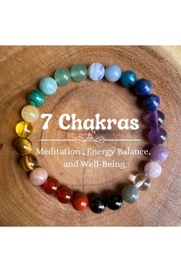 Natural Agate & Black Obsidian & Tiger Eye & Turquoise & Amethyst & Glass Round Bead Stretch Bracelets Bleesing Bracelets for Men Women Colorful Inner Diameter: 2-1/4 inch(5.7cm)