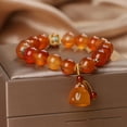 thumbnail image 1 of Natural Agate Bracelet For Women Light Luxury Minority Lotus Seedpod, 1 of 2