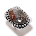 thumbnail image 1 of Natural Agate Gemstone Handmade 925 Sterling Silver Jewelry Ring Size 7, 1 of 2