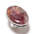 thumbnail image 1 of Natural Agate Gemstone Handmade 925 Sterling Silver Jewelry Ring Size 8, 1 of 2