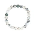 thumbnail image 1 of Natural Agate Gemstone Stretch Beads Bracelet Fashionable  and Trendy. Many Colors To Choose From. (Tree Pattern Agate), 1 of 3