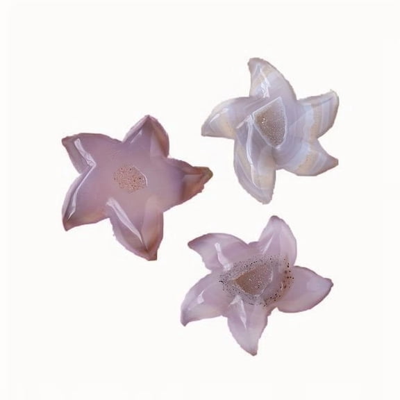 Natural Agate Geode Starfish Carving, 2.4-3.5 Inches, Approx. 6-9 CM Raw Agate Crystal Handcrafted Starfish Ornament, Healing Gemstone, Decorative Home Decor