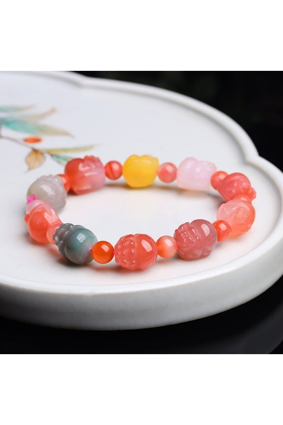 Natural Agate Mixed Color Exquisite Fashion Bracelet