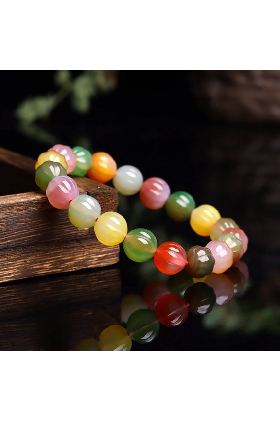 Natural Agate Mixed Color Exquisite Fashion Bracelet