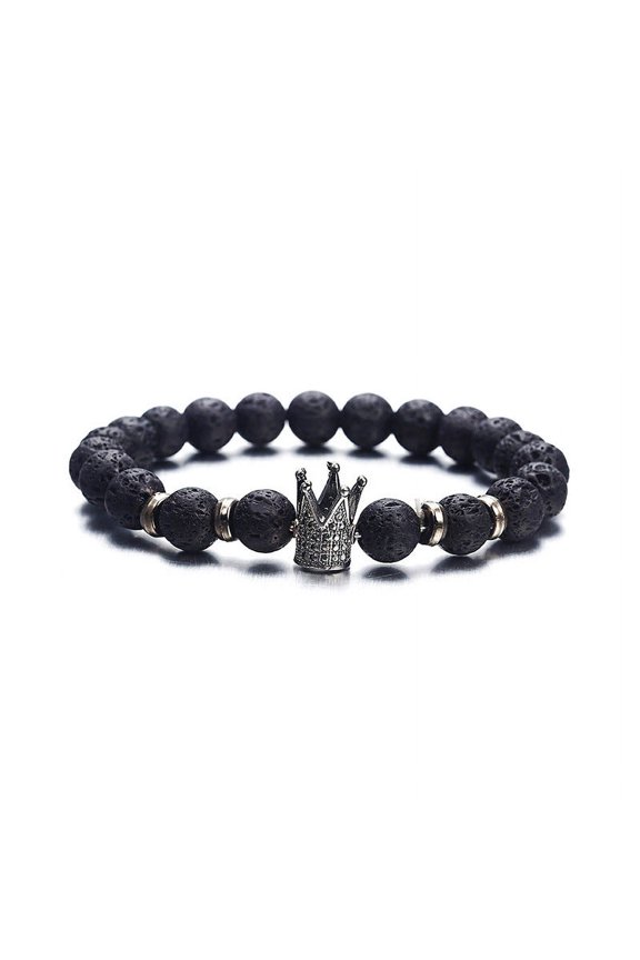 Unisex Agate Volcanic Stone Bracelet Geometric Acrylic Bracelet Durable Stylish Design Beaded Bracelet Perfect for