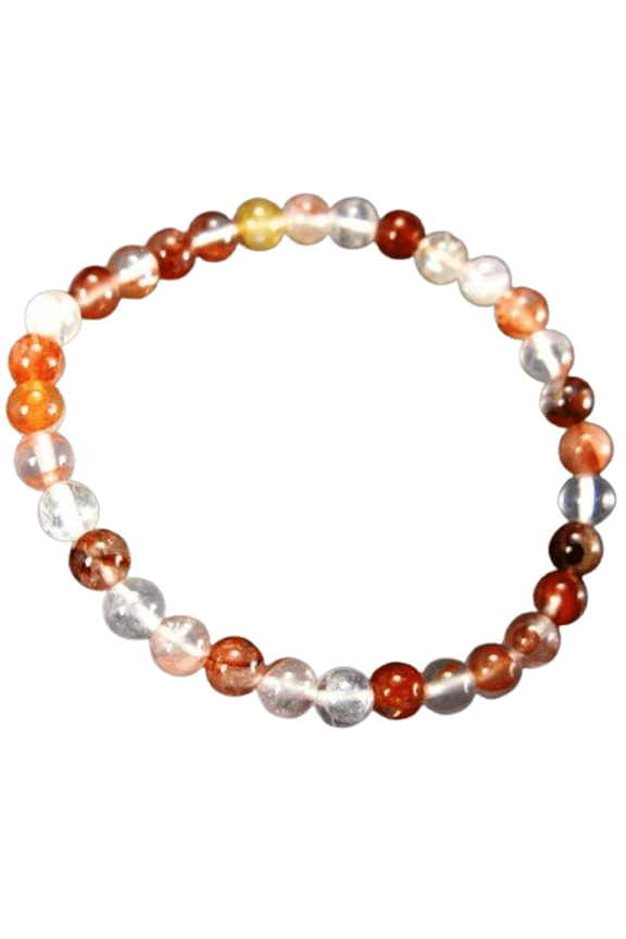 Natural Agnitite Fire Azeztulite 6mm Round Shape Smooth Cut Beads Stretchable Bracelet for Men & Women.