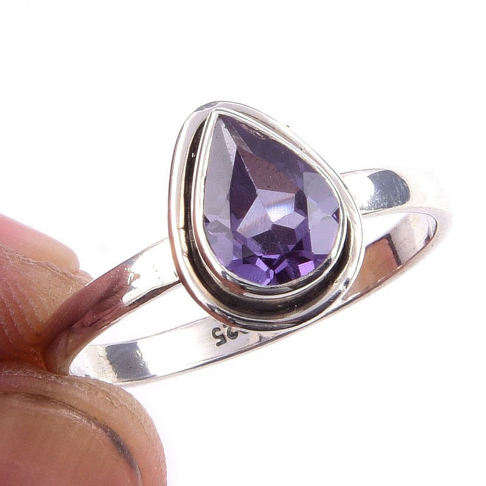 DIVINESILVERUSAINC Natural Alexandrite Gemstone Handmade 925 Solid Sterling Silver Ring S.10