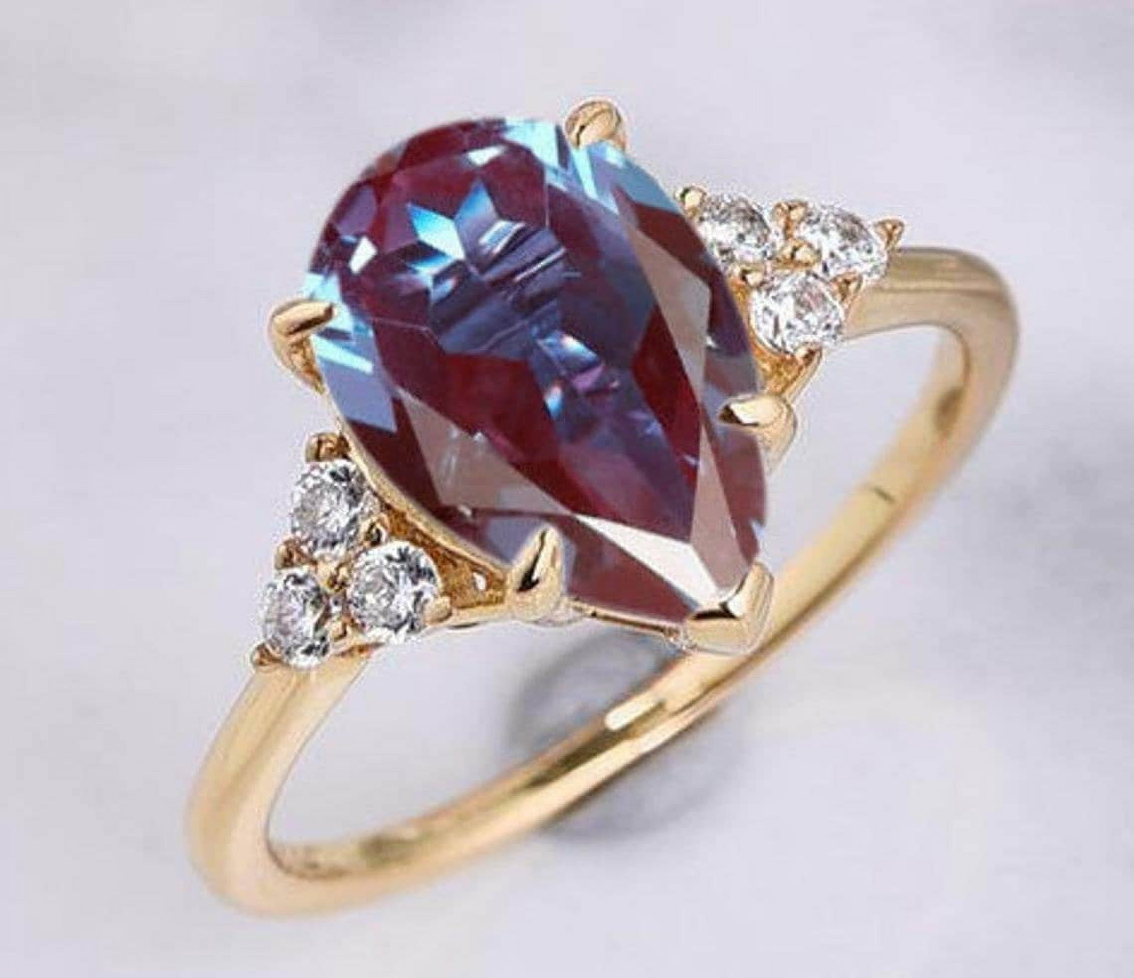 Alexandrite Pear Shape Ring size Certified 7.75 Ct Natural Loose Gemstone Color Changing Stone shops