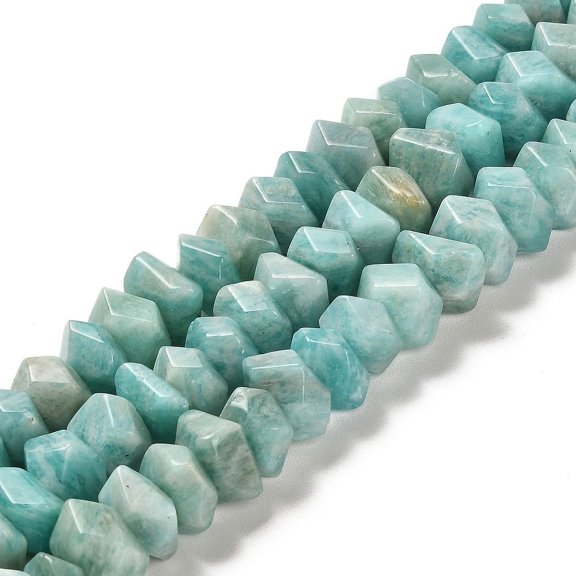 Natural Amazonite Beads Strands Faceted Nuggets 10~11x8~10x7~8mm Hole: 1mm 22~23pcs/strand 7.09~7.48''(18~19cm)