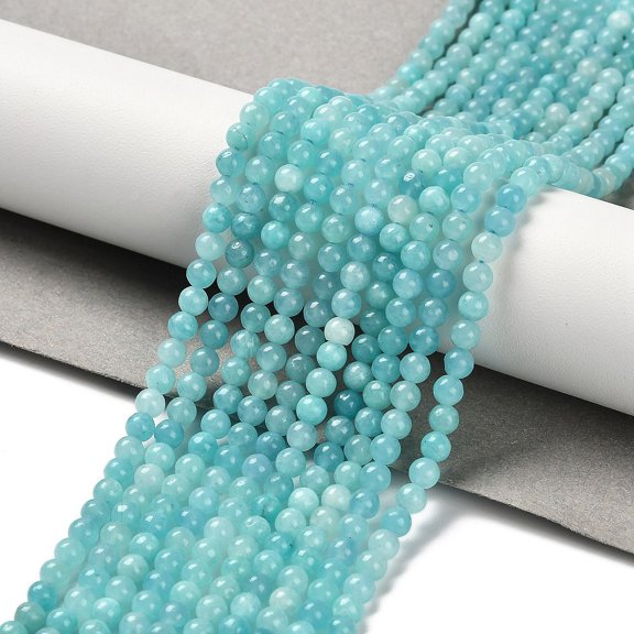 Natural Amazonite Beads Strands Round 4mm Hole: 0.7mm about 104pcs/strand 14.96~15.35''(38~39cm)