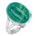 thumbnail image 1 of Natural Amazonite Ring 925 Sterling Silver Handmade Jewelry, 1 of 6